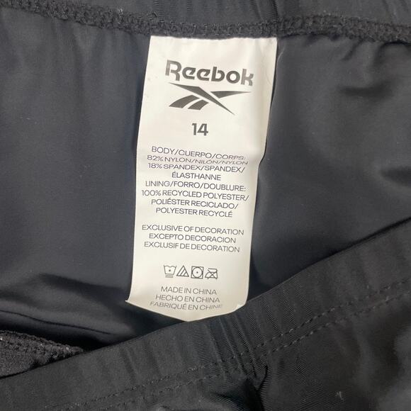 Reebok Women's Sz. 14 Black Quick Dry UPF 50+ Control Swim Shorts w/ Brief Liner - Picture 8 of 13